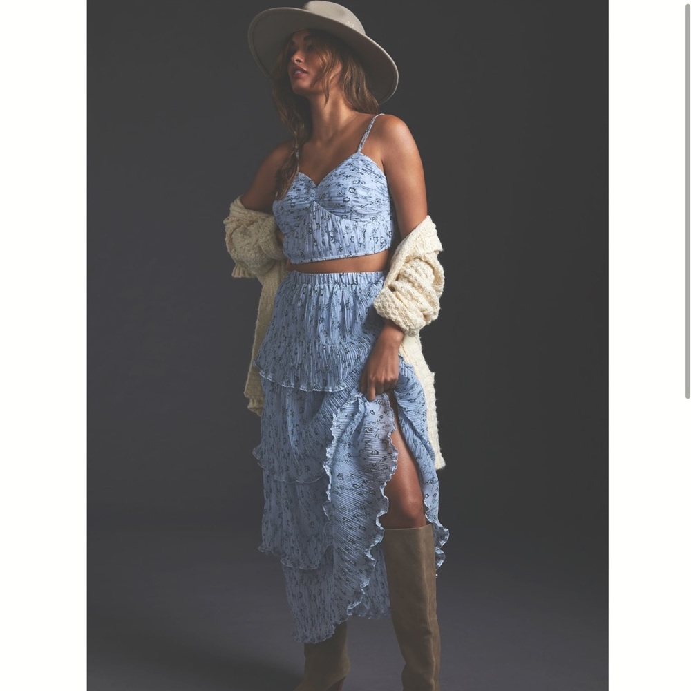 Anthropologie skirt set. Ruffles skirt brand new